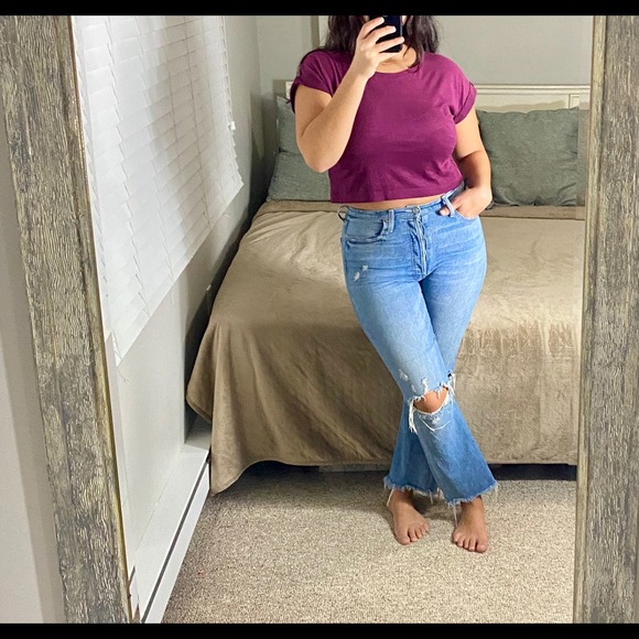 Velour Crop Teeshirt - Picture 2 of 7